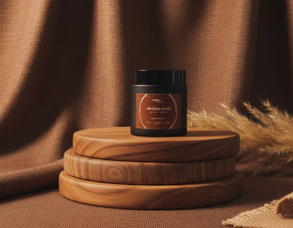 Obsidian Smoke Candle